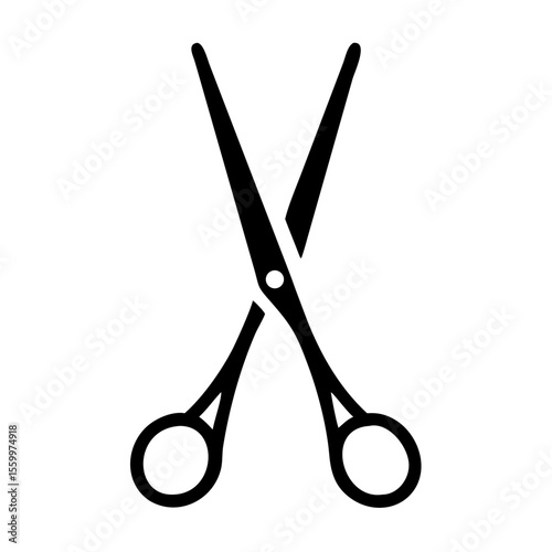 Scissors symbol on white background. Vector