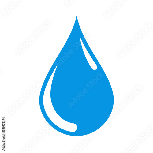 Drop icon on white background. Water icon. Vector.
