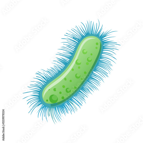 Viruses, germs and bacteria, microorganism types. Illness or disease microscopic cells and infection, microbes and antibodies. Dangerous pathogen, microbiology. Realistic 3d vector illustration
