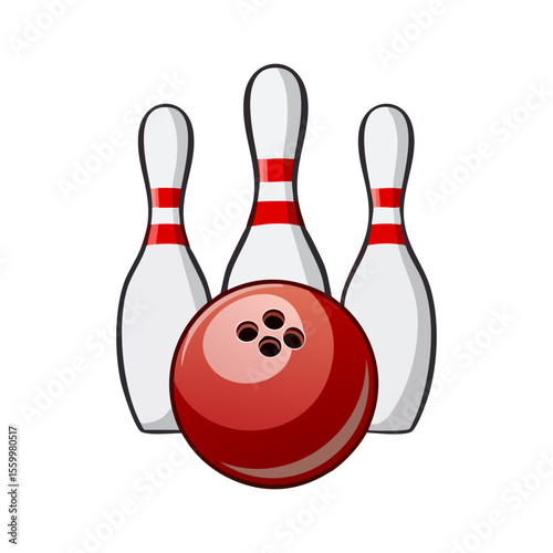 bowling ball and pins