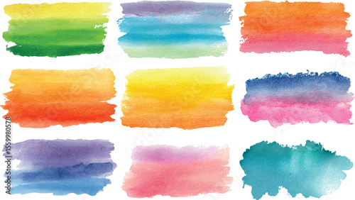 colorful brush texture transparent background  