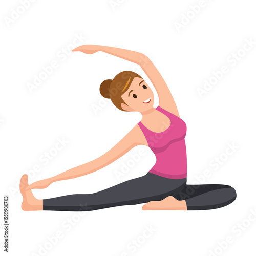 woman doing yoga
