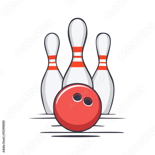 bowling ball and pins