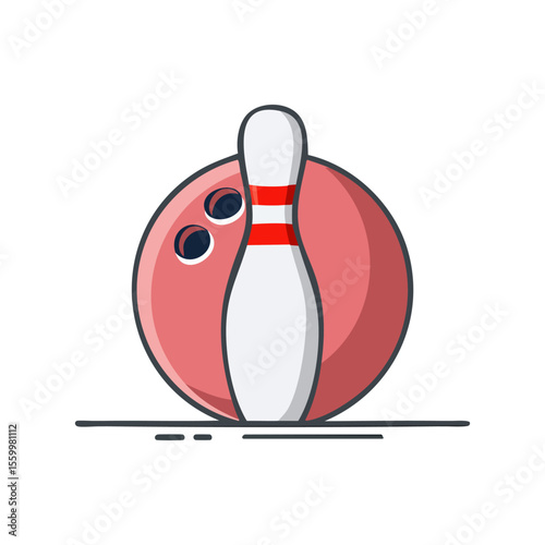 bowling pins and ball