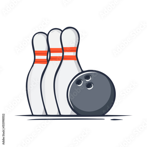 bowling ball and pins