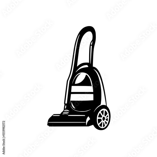 Silhouette pictogram of a vacuum cleaner design for cleaning and home maintenance activities