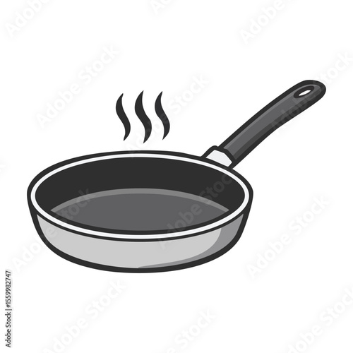 Frying pan icon. Pan icon
