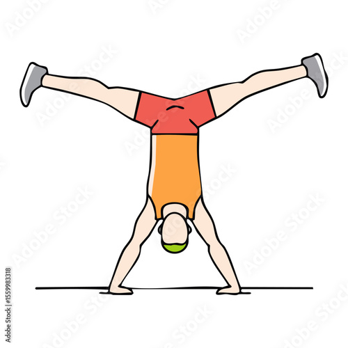 vector illustration of a man exercising