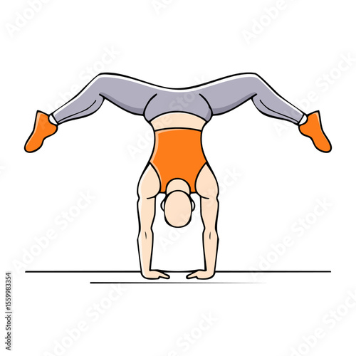 vector illustration of a man exercising