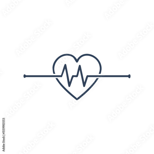 heart and heartbeat symbol
