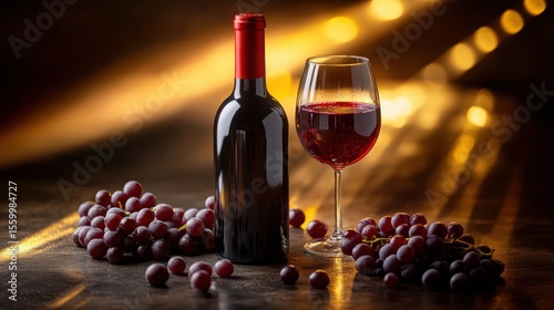 Decanting a vintage red wine celebrating life s simple pleasures dark tones