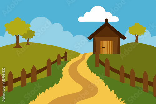 country path wooden gate thatch cottage entrance
