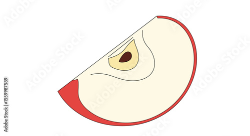 A Slice of Nature's Sweetness A Close Up View of Juicy Apple