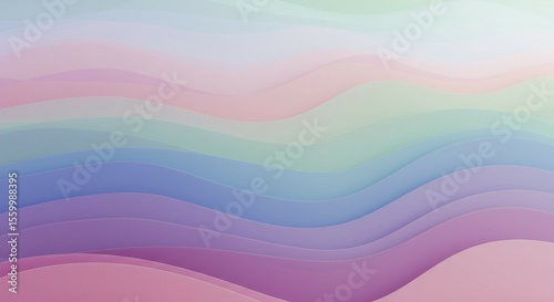 Wavy Pastel Background Texture with Soft Gradient Colors
