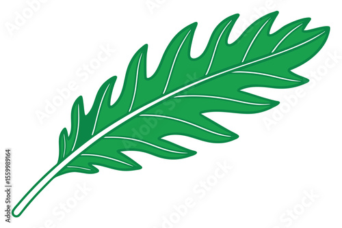 Vibrant Green Leaf Nature's Organic Foliage Illustration