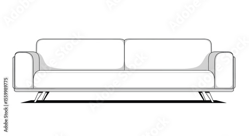 Comfortable Two-Seater Sofa for Living Room Relaxation Stylish Seating Arrangement Idea