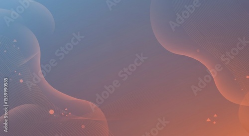 Abstract Flowing Shapes with Gradient Background Design