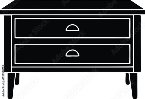 drawer silhouette vector illustration