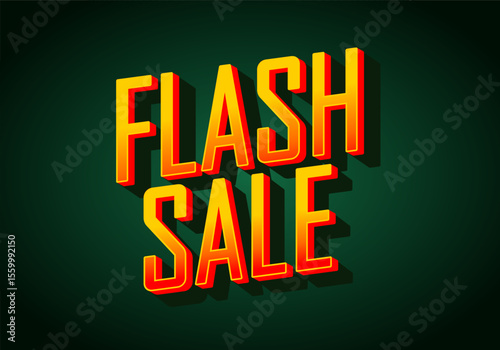 Bold FLASH SALE Text on Dark Background