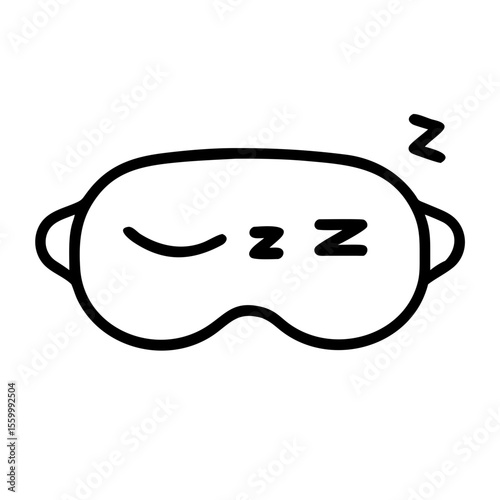 Sleep mask with zzz symbols representing restful sleep  