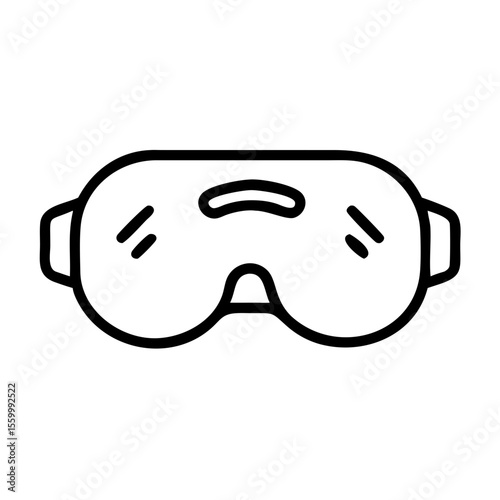 Sleep mask in minimalistic design with simple expression  