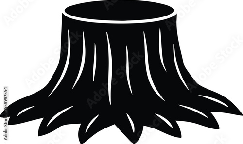  tree stump silhouette vector