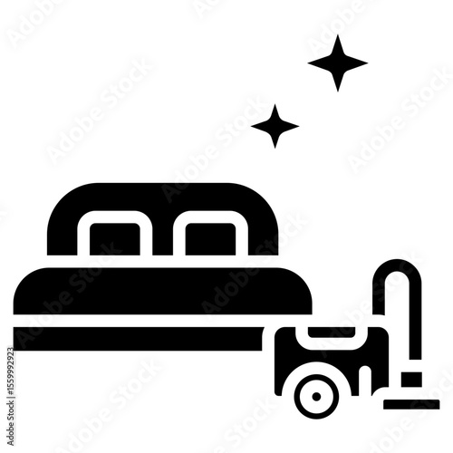 mattress cleaning glyph icon