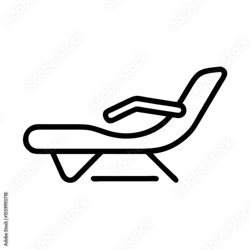 Modern lounge chair outline in minimalist design  