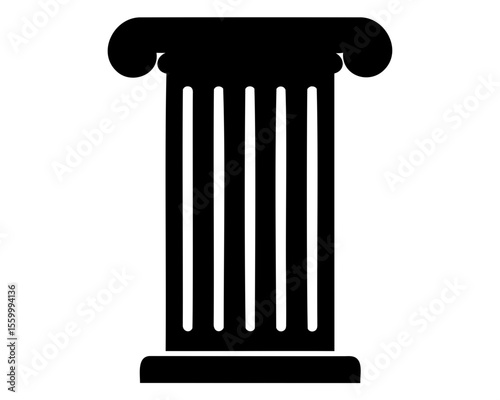 column silhouette vector art, greek column icon