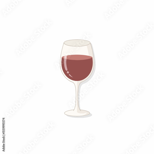 Wine glass containing red wine stands alone against pure white backdrop, presenting wine glass design. Freshly poured red wine is ready for tasting, adding elegant touch.