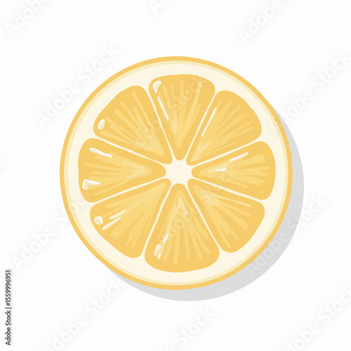 Sliced citrus image displays a vibrant lemon slice, showcasing its juicy segments and textured rind. Fresh sliced citrus fruit adds a zesty touch, highlighting yellow hues and natural details,