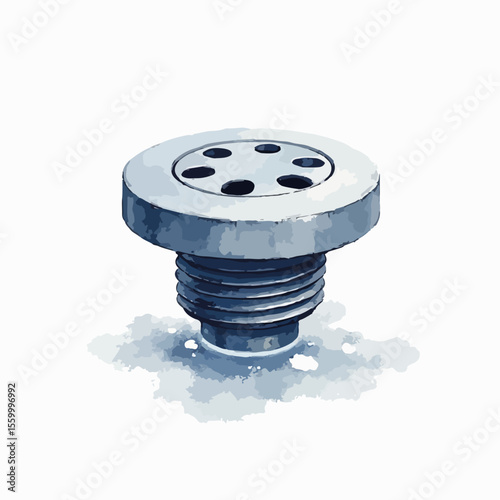 Sink drain stopper with steel finish. This sink drain stopper features multiple holes for efficient drainage in washrooms and kitchens.
