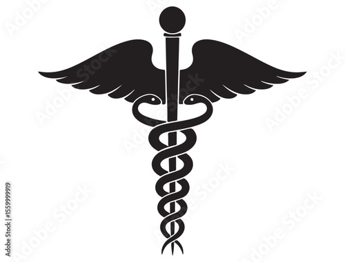  CADUCEUS SYMBOL SILHOUETTE