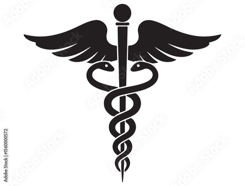  CADUCEUS SYMBOL SILHOUETTE