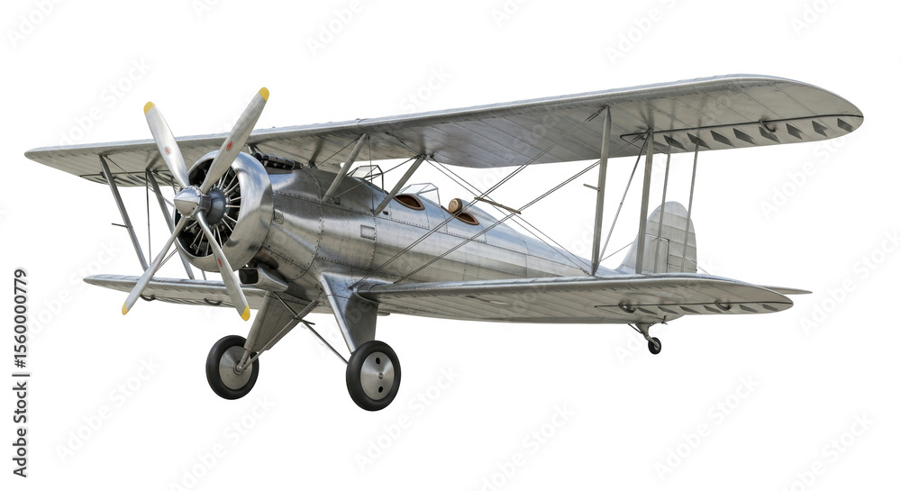 Fototapeta premium Isolated Biplane