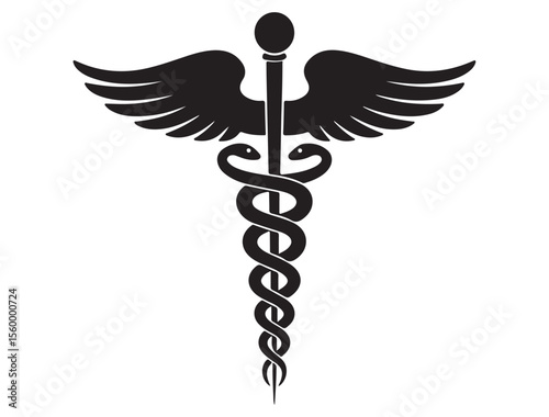  CADUCEUS SYMBOL SILHOUETTE
