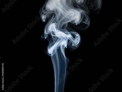 Wallpaper Mural Isolated White Smoke Trail on Black Background Torontodigital.ca