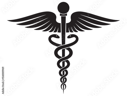  CADUCEUS SYMBOL SILHOUETTE