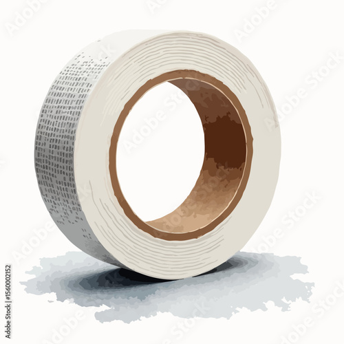 Roll of fiberglass mesh tape, essential for drywall repair and construction work. Fiberglass mesh tape offers strong adhesion for patching holes, cracks in walls, and seams.