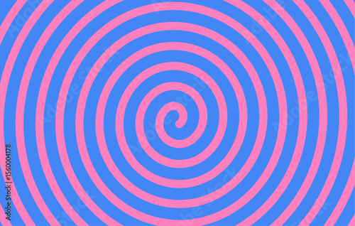 Psychedelic Swirl, Twirl Background, Retro ripple wave line pattern in candy blue pink color. Vector design