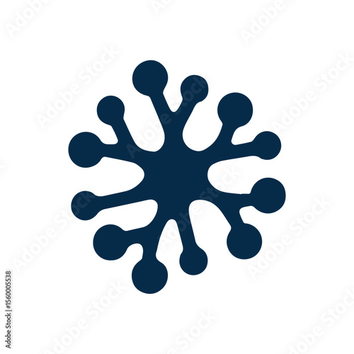 Neuron logo or nerve cell logo with concept vector illustration template.