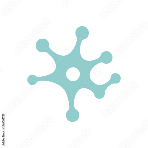 Neuron logo or nerve cell logo with concept vector illustration template.