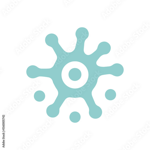 Neuron logo or nerve cell logo with concept vector illustration template.