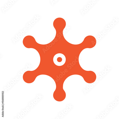 Neuron logo or nerve cell logo with concept vector illustration template.