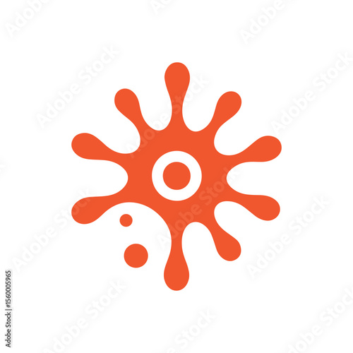 Neuron logo or nerve cell logo with concept vector illustration template.