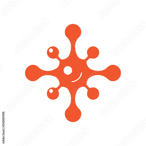 Neuron logo or nerve cell logo with concept vector illustration template.