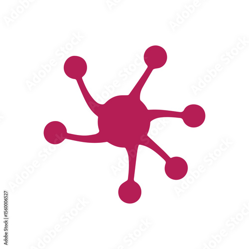 Neuron logo or nerve cell logo with concept vector illustration template.