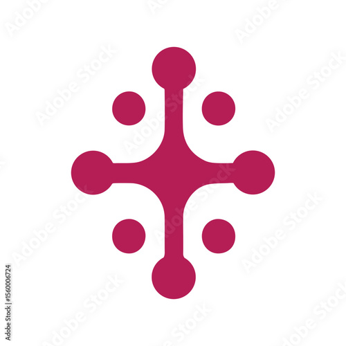 Neuron logo or nerve cell logo with concept vector illustration template.