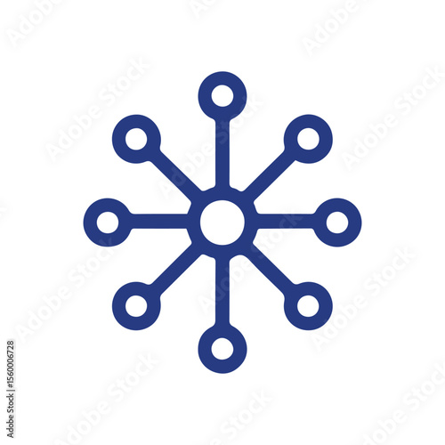 Neuron logo or nerve cell logo with concept vector illustration template.