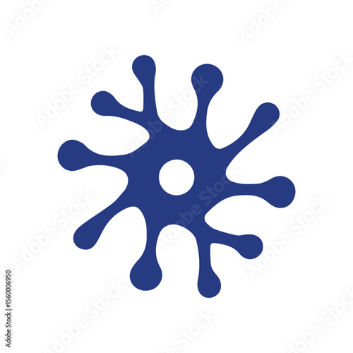 Neuron logo or nerve cell logo with concept vector illustration template.